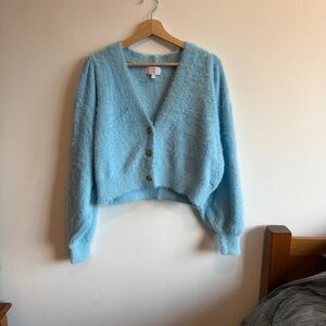 Women's Blue Cardigan Sweater